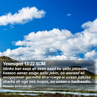 Yexesqeel 13:22 SOM Bible Verse Image