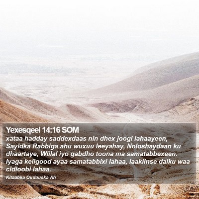 Yexesqeel 14:16 SOM Bible Verse Image