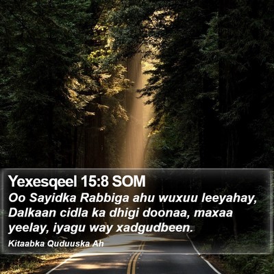 Yexesqeel 15:8 SOM Bible Verse Image