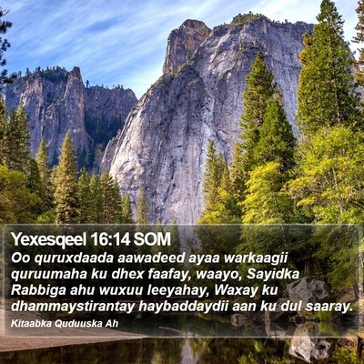 Yexesqeel 16:14 SOM Bible Verse Image