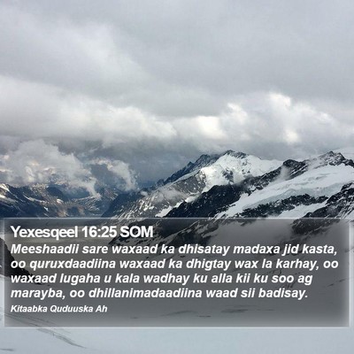 Yexesqeel 16:25 SOM Bible Verse Image