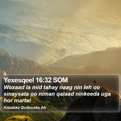 Yexesqeel 16:32 SOM Bible Verse Image