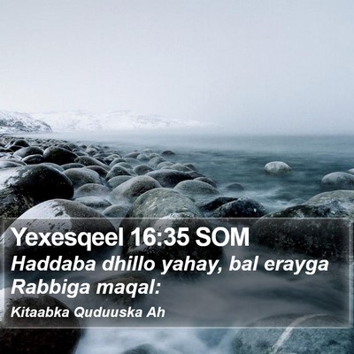 Yexesqeel 16:35 SOM Bible Verse Image