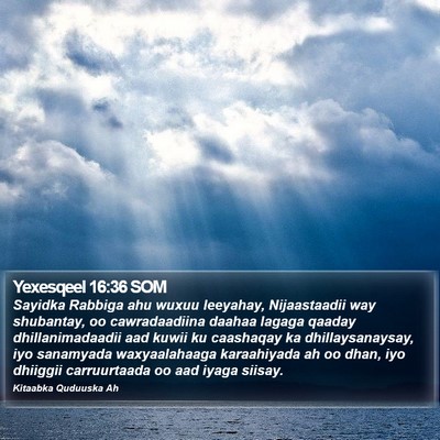 Yexesqeel 16:36 SOM Bible Verse Image