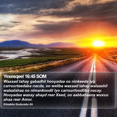 Yexesqeel 16:45 SOM Bible Verse Image