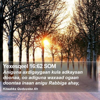 Yexesqeel 16:62 SOM Bible Verse Image