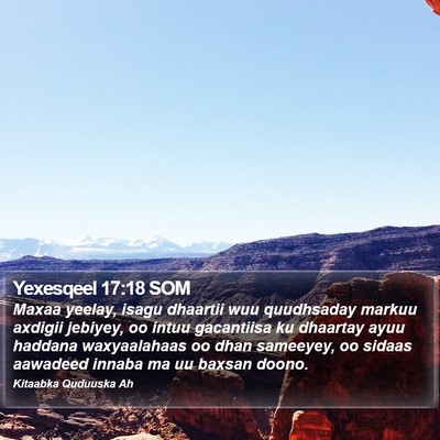 Yexesqeel 17:18 SOM Bible Verse Image