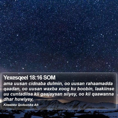 Yexesqeel 18:16 SOM Bible Verse Image