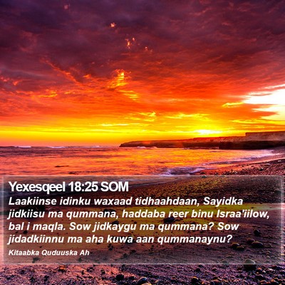 Yexesqeel 18:25 SOM Bible Verse Image
