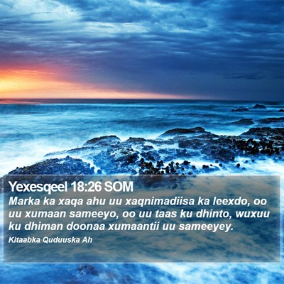 Yexesqeel 18:26 SOM Bible Verse Image