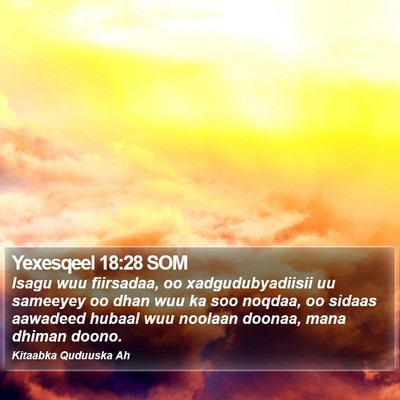 Yexesqeel 18:28 SOM Bible Verse Image