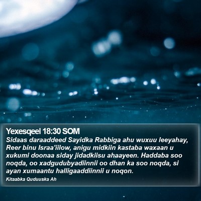 Yexesqeel 18:30 SOM Bible Verse Image