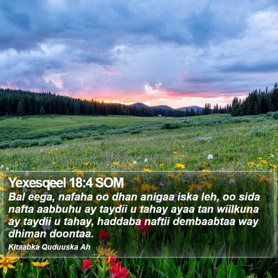 Yexesqeel 18:4 SOM Bible Verse Image