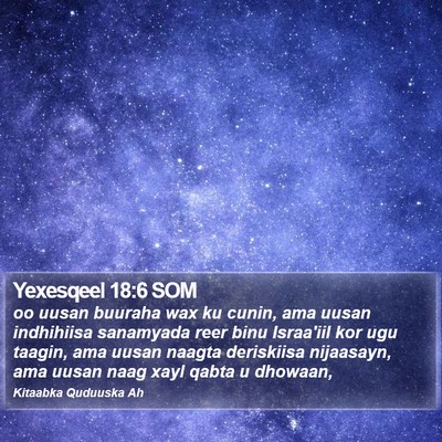 Yexesqeel 18:6 SOM Bible Verse Image