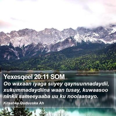 Yexesqeel 20:11 SOM Bible Verse Image