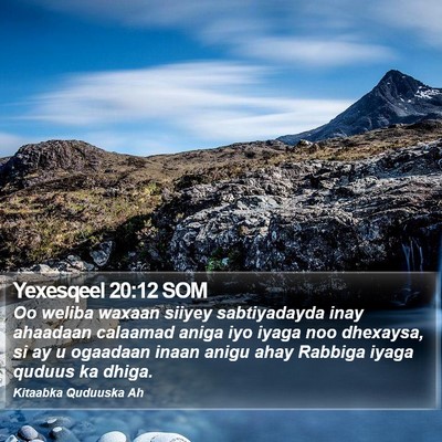 Yexesqeel 20:12 SOM Bible Verse Image