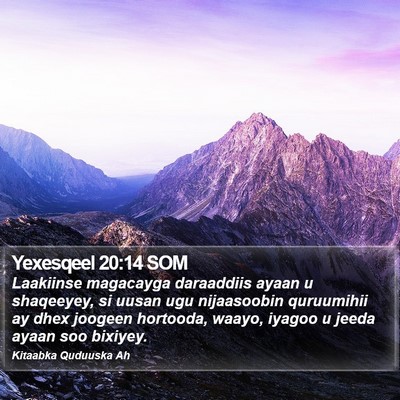 Yexesqeel 20:14 SOM Bible Verse Image
