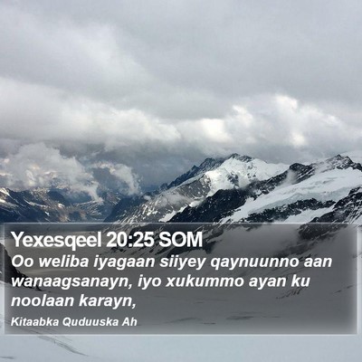 Yexesqeel 20:25 SOM Bible Verse Image