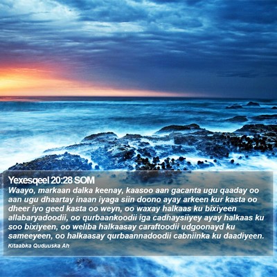 Yexesqeel 20:28 SOM Bible Verse Image