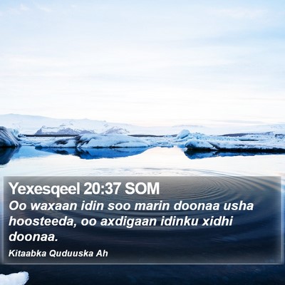 Yexesqeel 20:37 SOM Bible Verse Image