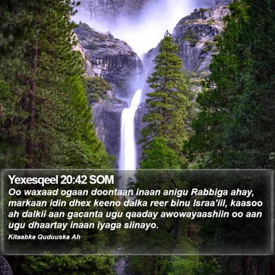 Yexesqeel 20:42 SOM Bible Verse Image