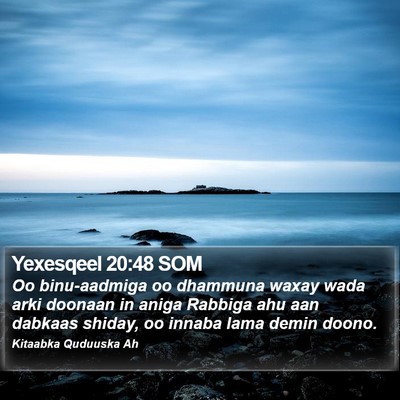 Yexesqeel 20:48 SOM Bible Verse Image