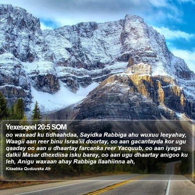 Yexesqeel 20:5 SOM Bible Verse Image