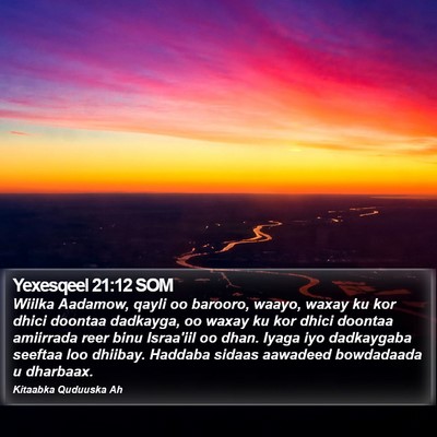 Yexesqeel 21:12 SOM Bible Verse Image