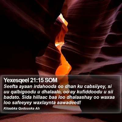 Yexesqeel 21:15 SOM Bible Verse Image