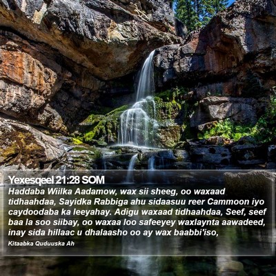 Yexesqeel 21:28 SOM Bible Verse Image