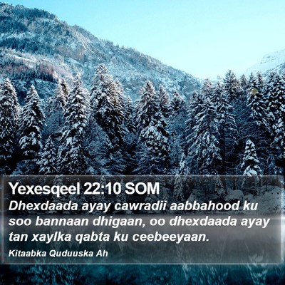 Yexesqeel 22:10 SOM Bible Verse Image