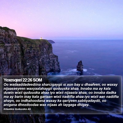 Yexesqeel 22:26 SOM Bible Verse Image