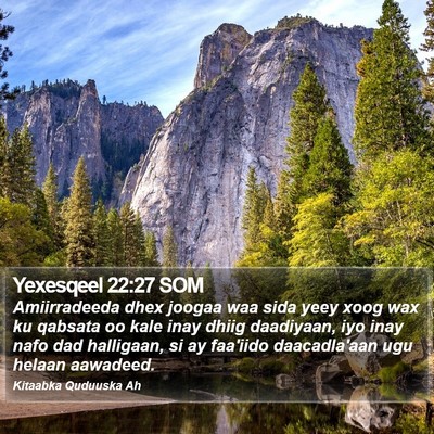 Yexesqeel 22:27 SOM Bible Verse Image