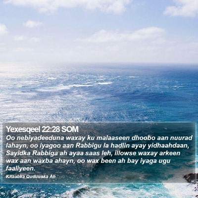 Yexesqeel 22:28 SOM Bible Verse Image