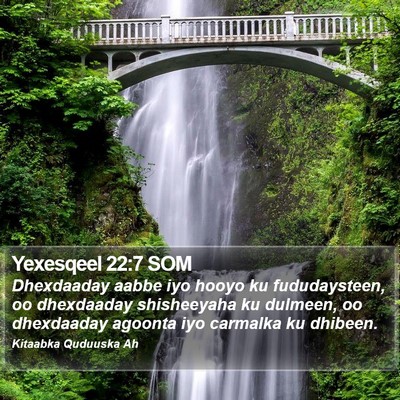 Yexesqeel 22:7 SOM Bible Verse Image