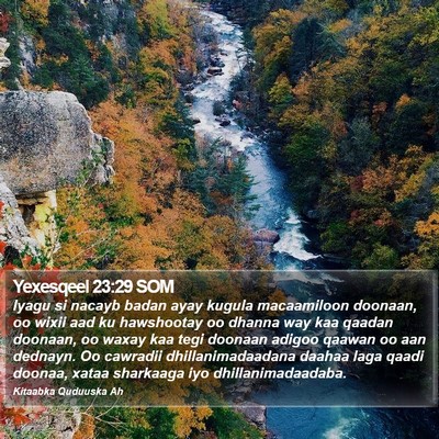 Yexesqeel 23:29 SOM Bible Verse Image