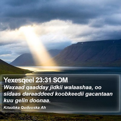 Yexesqeel 23:31 SOM Bible Verse Image