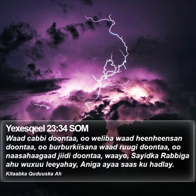 Yexesqeel 23:34 SOM Bible Verse Image