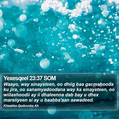 Yexesqeel 23:37 SOM Bible Verse Image