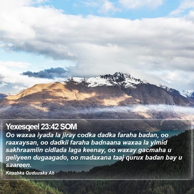 Yexesqeel 23:42 SOM Bible Verse Image