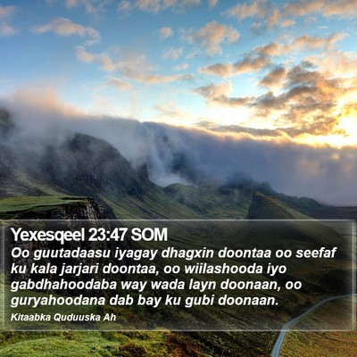 Yexesqeel 23:47 SOM Bible Verse Image