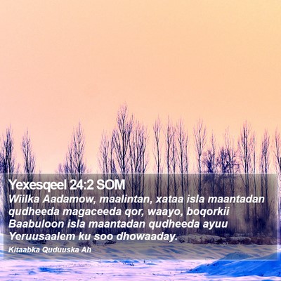 Yexesqeel 24:2 SOM Bible Verse Image
