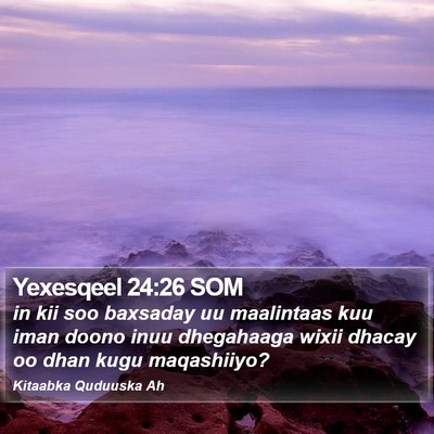 Yexesqeel 24:26 SOM Bible Verse Image