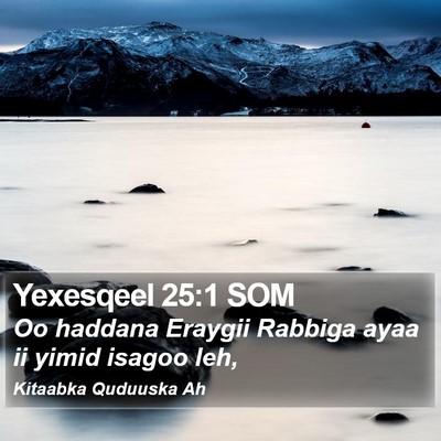 Yexesqeel 25:1 SOM Bible Verse Image