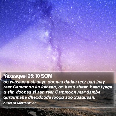 Yexesqeel 25:10 SOM Bible Verse Image