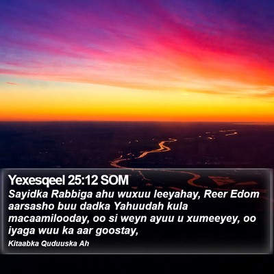Yexesqeel 25:12 SOM Bible Verse Image
