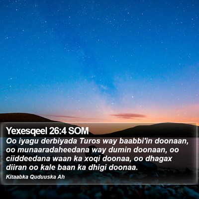 Yexesqeel 26:4 SOM Bible Verse Image