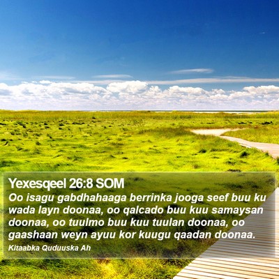 Yexesqeel 26:8 SOM Bible Verse Image