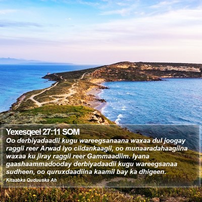 Yexesqeel 27:11 SOM Bible Verse Image