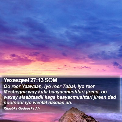 Yexesqeel 27:13 SOM Bible Verse Image